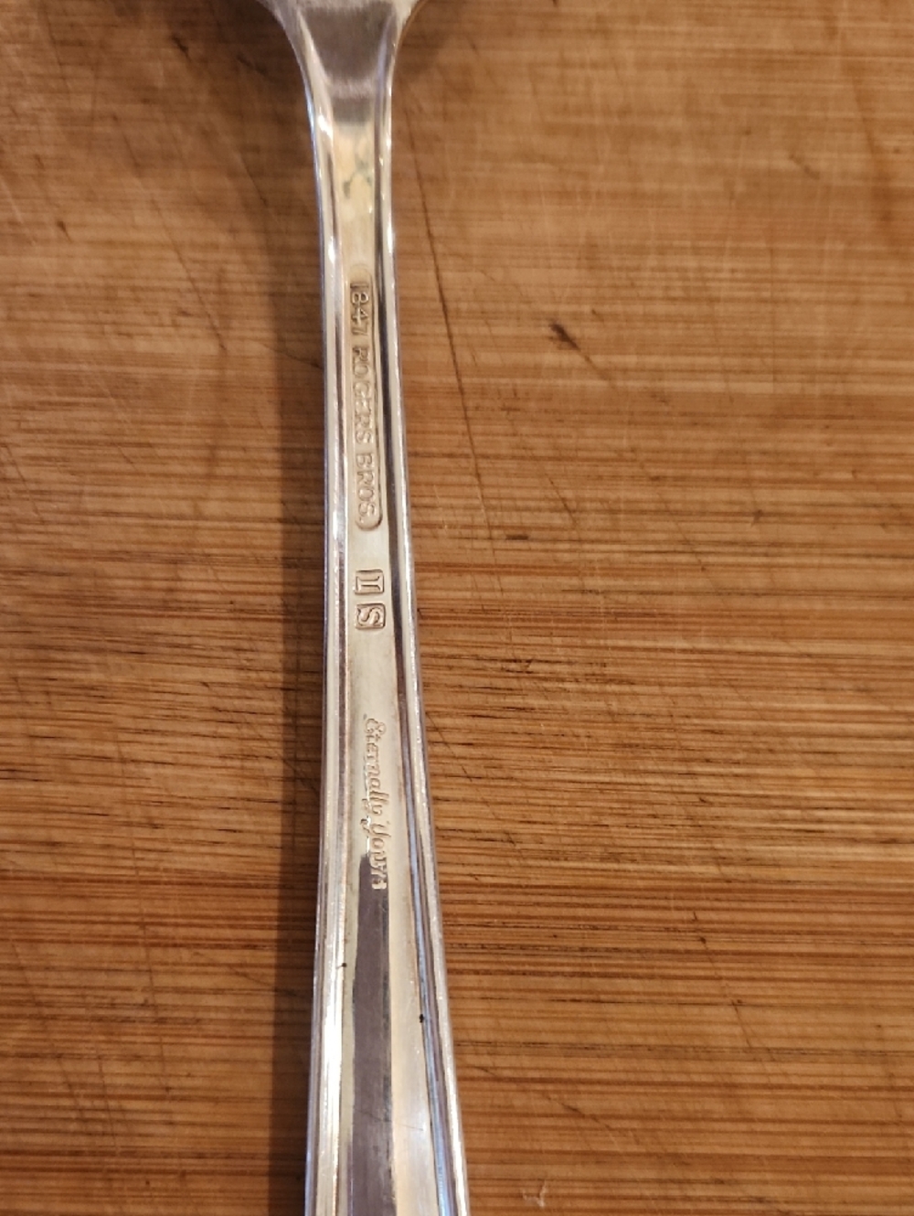 1847 Eternally Yours Ornate Silver Serving Spoons -  (Set of 2) - Picture 7 of 8